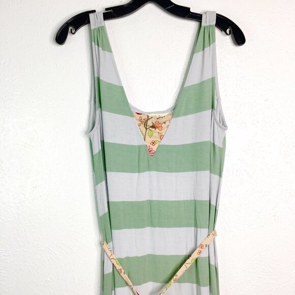 MATILDA JANE Seaside Afternoon Maxi Striped Floral Belted Dress Size Medium - Picture 7 of 14